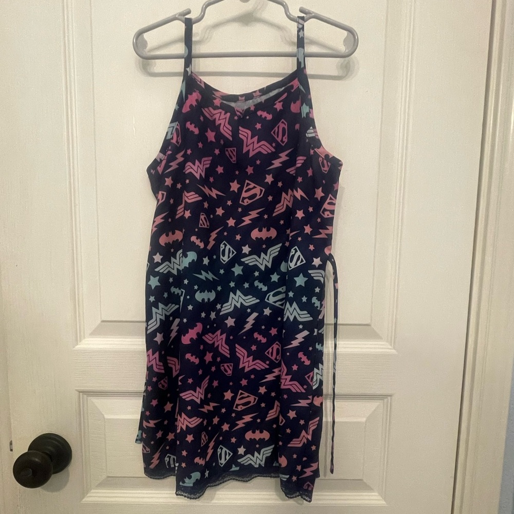 Colorful Justice League of America Navy Patterned Dress size 6/6x